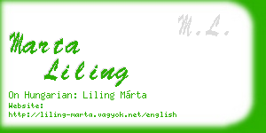 marta liling business card